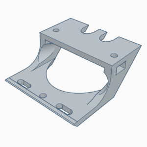 Acessório 3D openDecabot suporte segue linhas em PLA fosco
