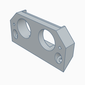 Acessório 3D openDecabot suporte sensor de distância em PLA fosco