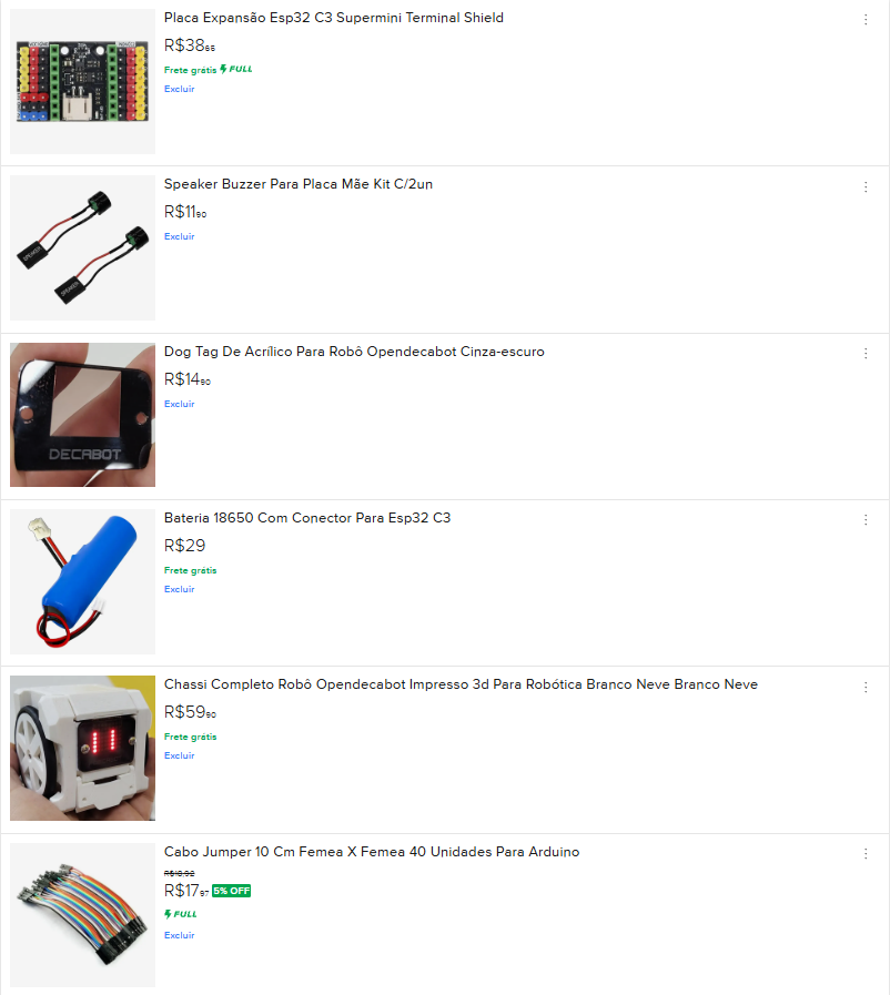 Exemplo do link do Mercado Livre